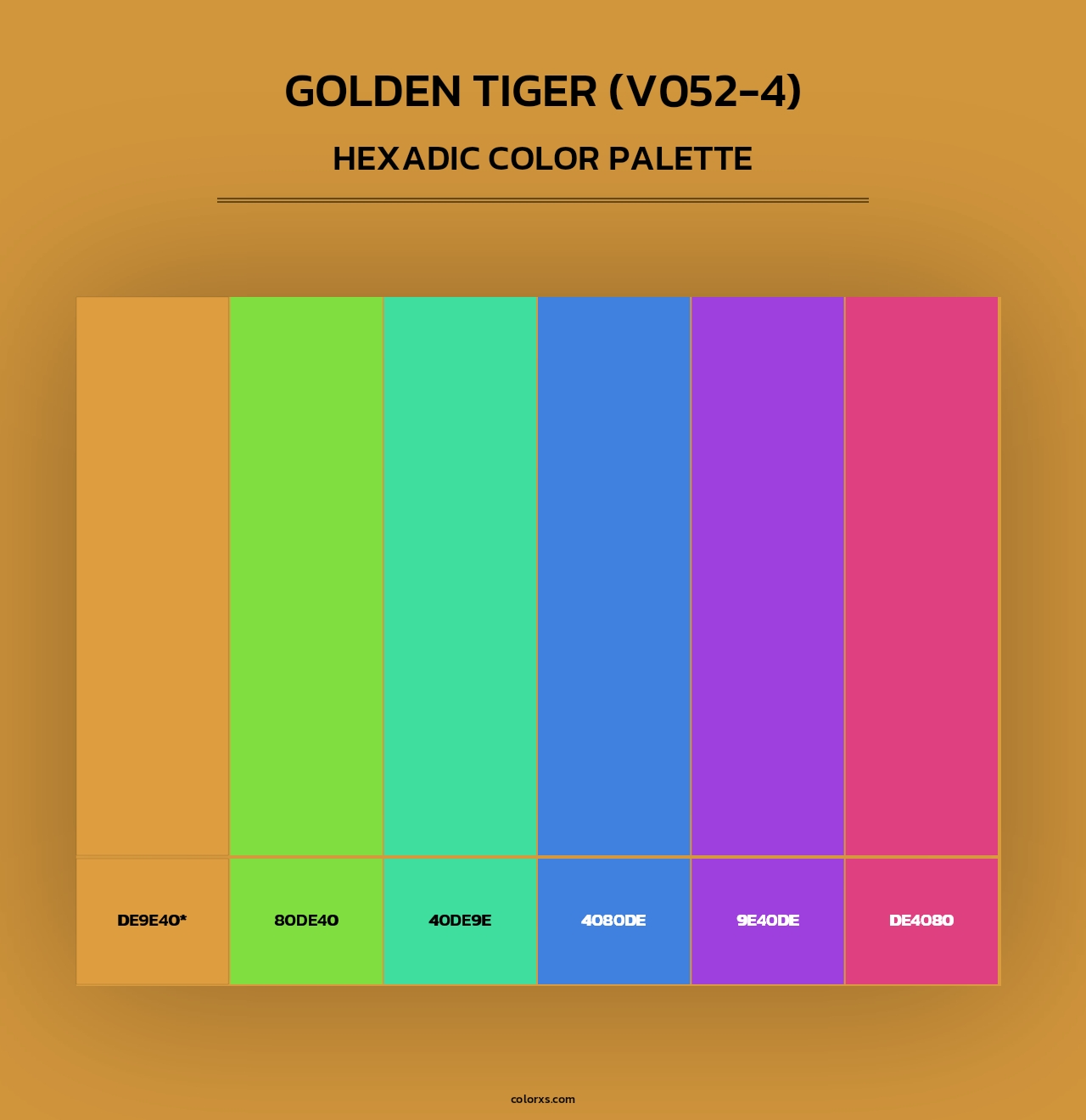 Golden Tiger (V052-4) - Hexadic Color Palette