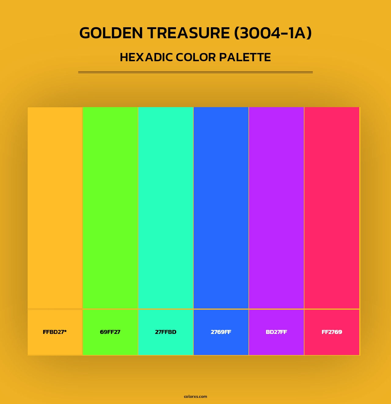 Golden Treasure (3004-1A) - Hexadic Color Palette