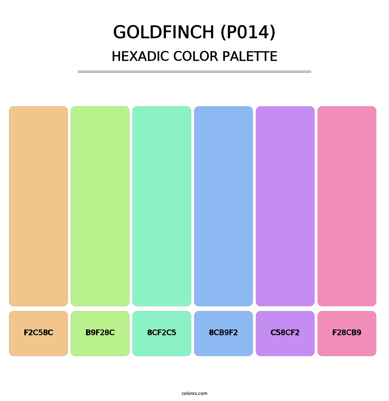 Goldfinch (P014) - Hexadic Color Palette