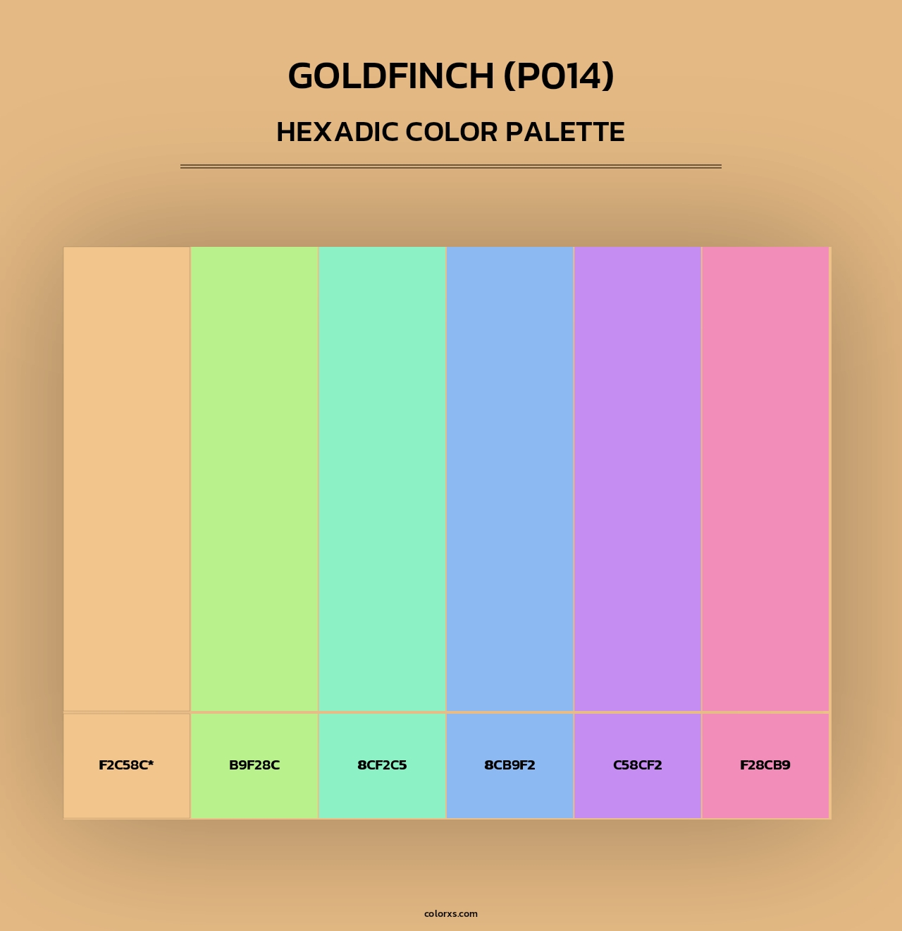 Goldfinch (P014) - Hexadic Color Palette