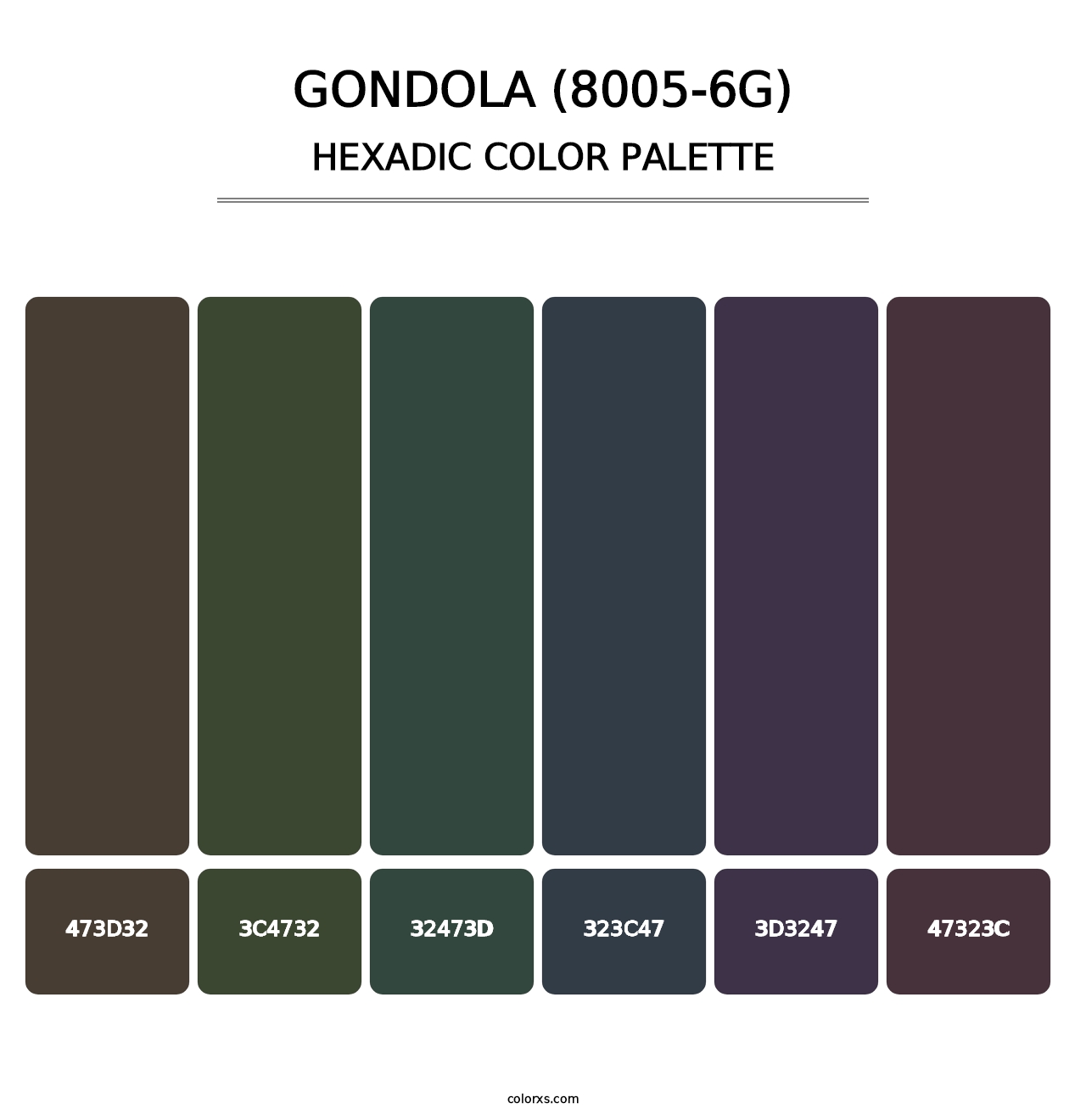 Gondola (8005-6G) - Hexadic Color Palette