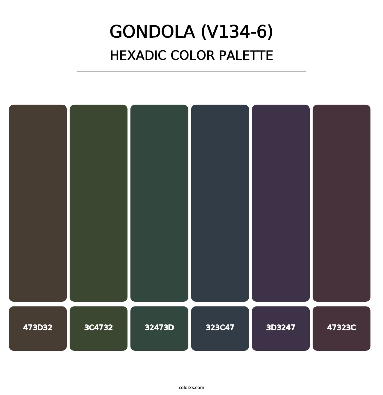 Gondola (V134-6) - Hexadic Color Palette