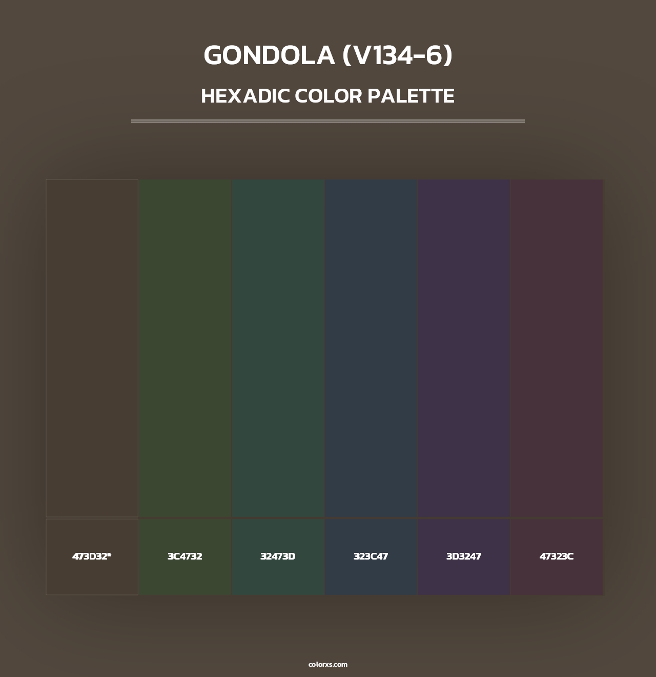 Gondola (V134-6) - Hexadic Color Palette