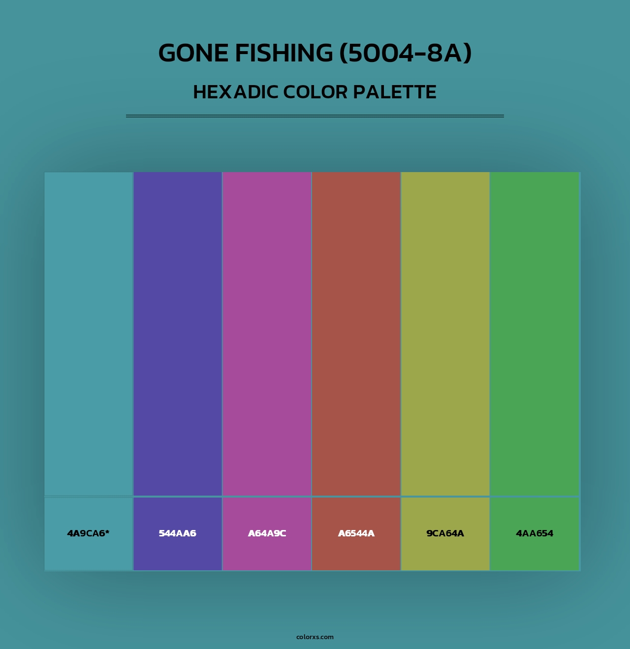 Gone Fishing (5004-8A) - Hexadic Color Palette
