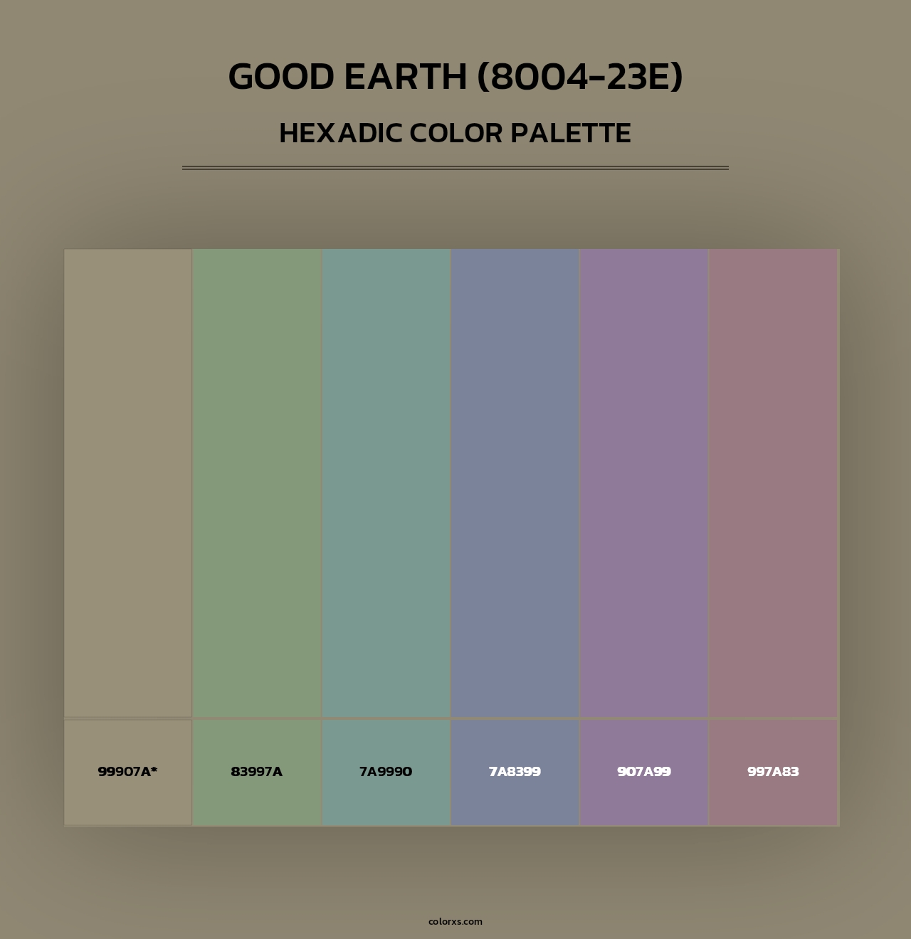 Good Earth (8004-23E) - Hexadic Color Palette