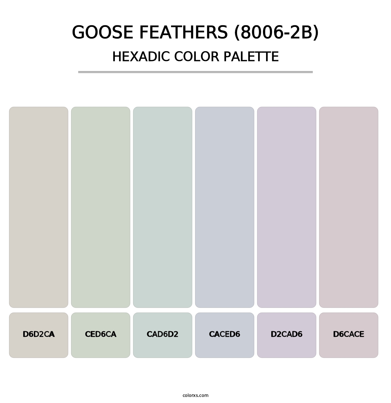 Goose Feathers (8006-2B) - Hexadic Color Palette