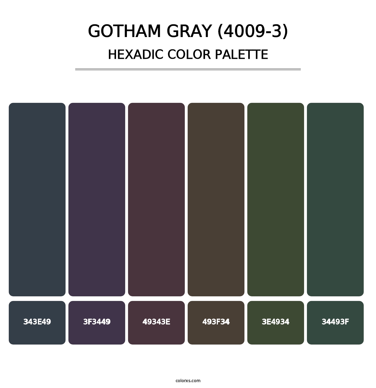 Gotham Gray (4009-3) - Hexadic Color Palette