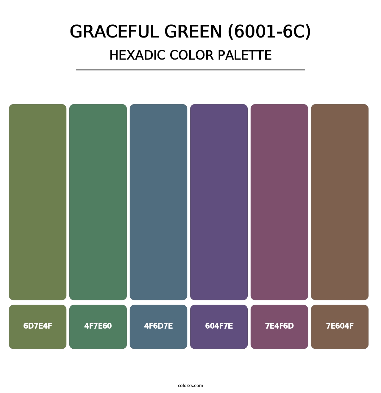 Graceful Green (6001-6C) - Hexadic Color Palette