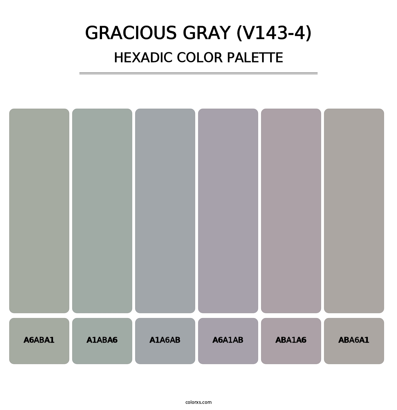 Gracious Gray (V143-4) - Hexadic Color Palette