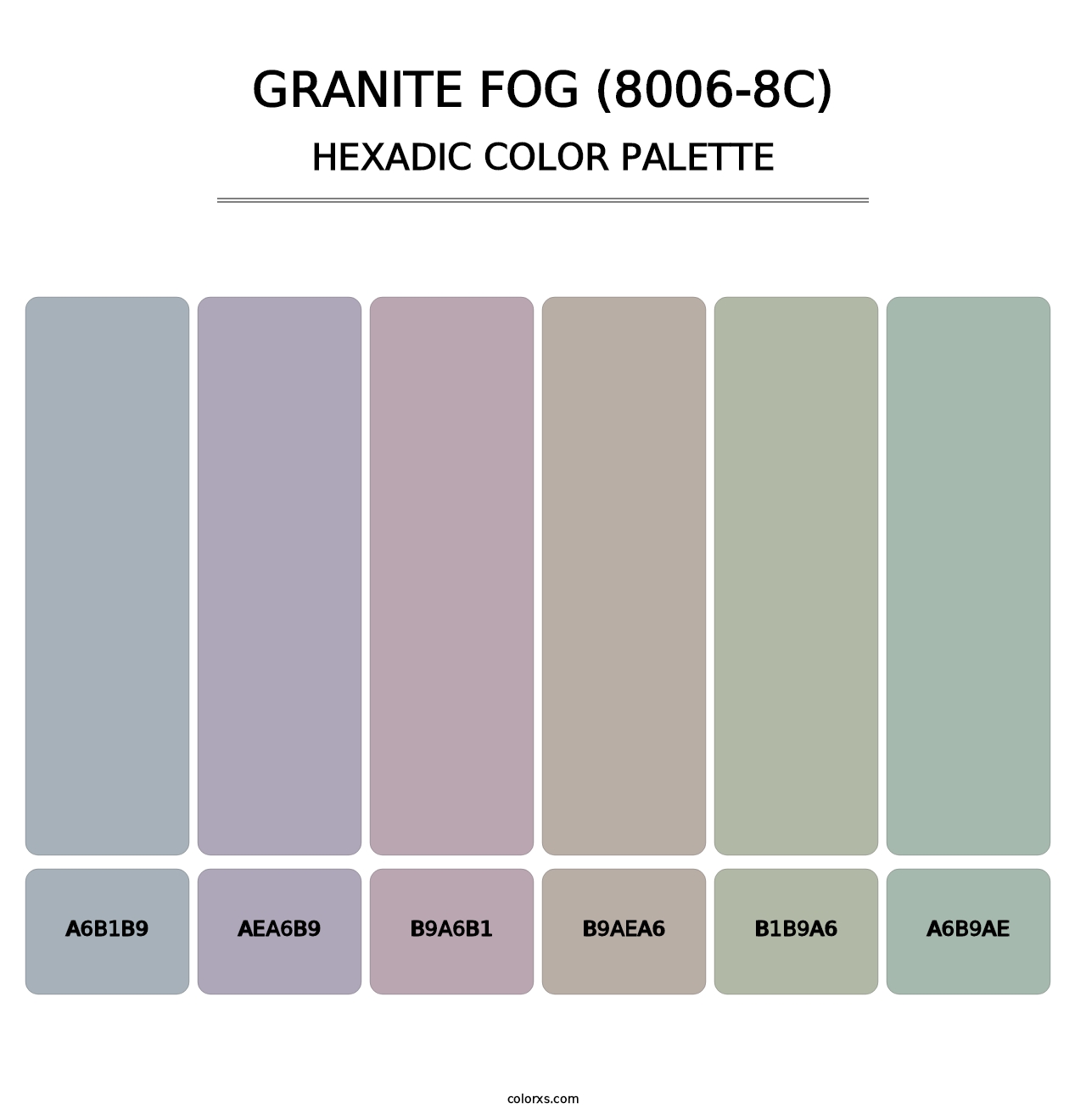Granite Fog (8006-8C) - Hexadic Color Palette