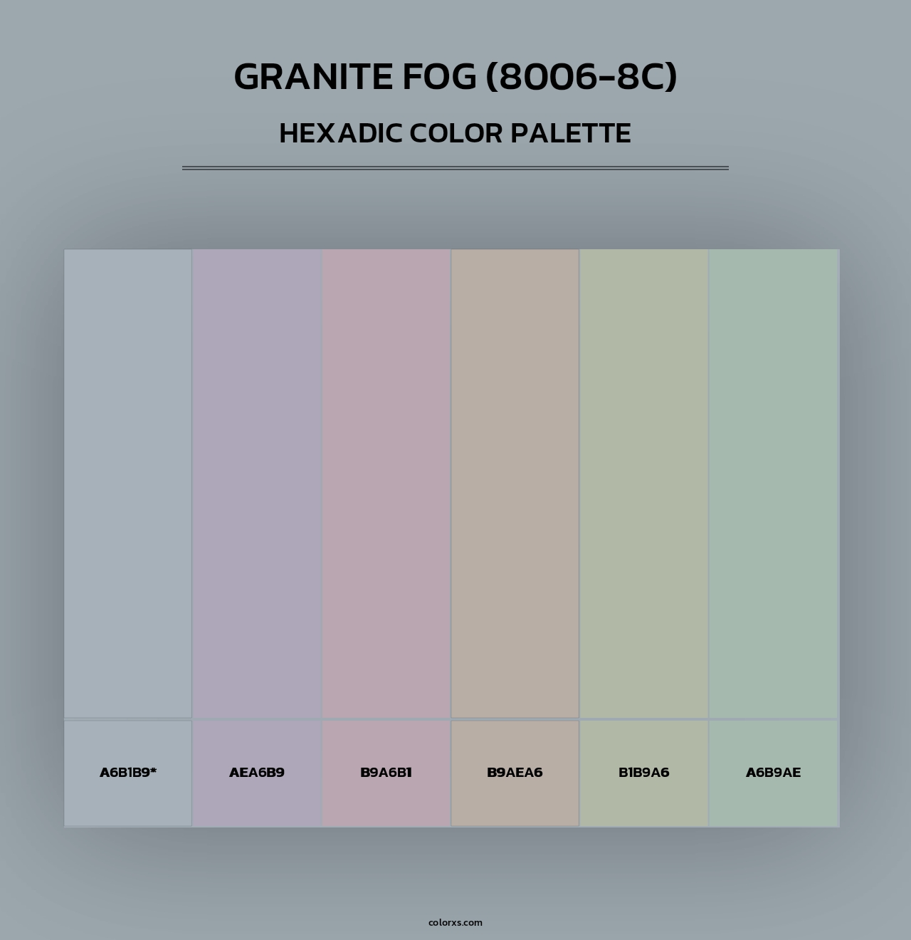 Granite Fog (8006-8C) - Hexadic Color Palette