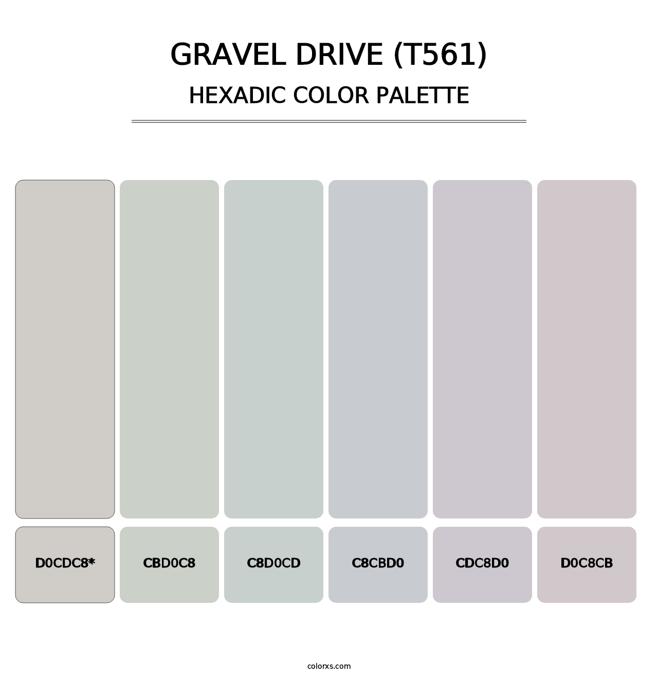 Gravel Drive (T561) - Hexadic Color Palette