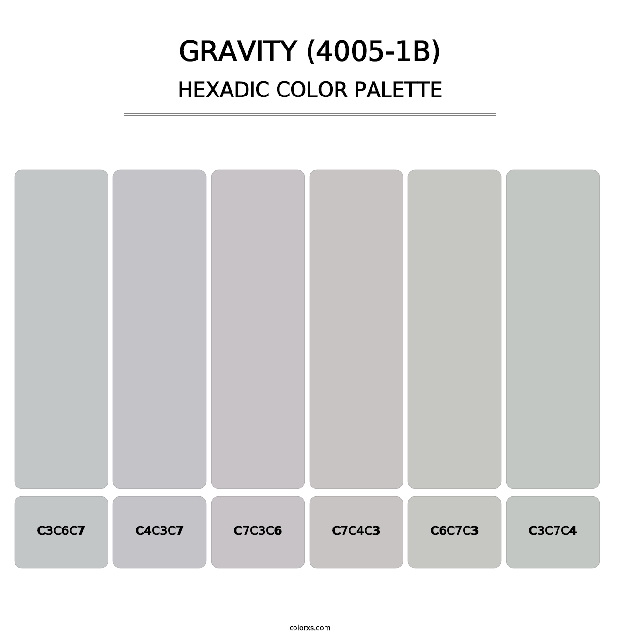 Gravity (4005-1B) - Hexadic Color Palette