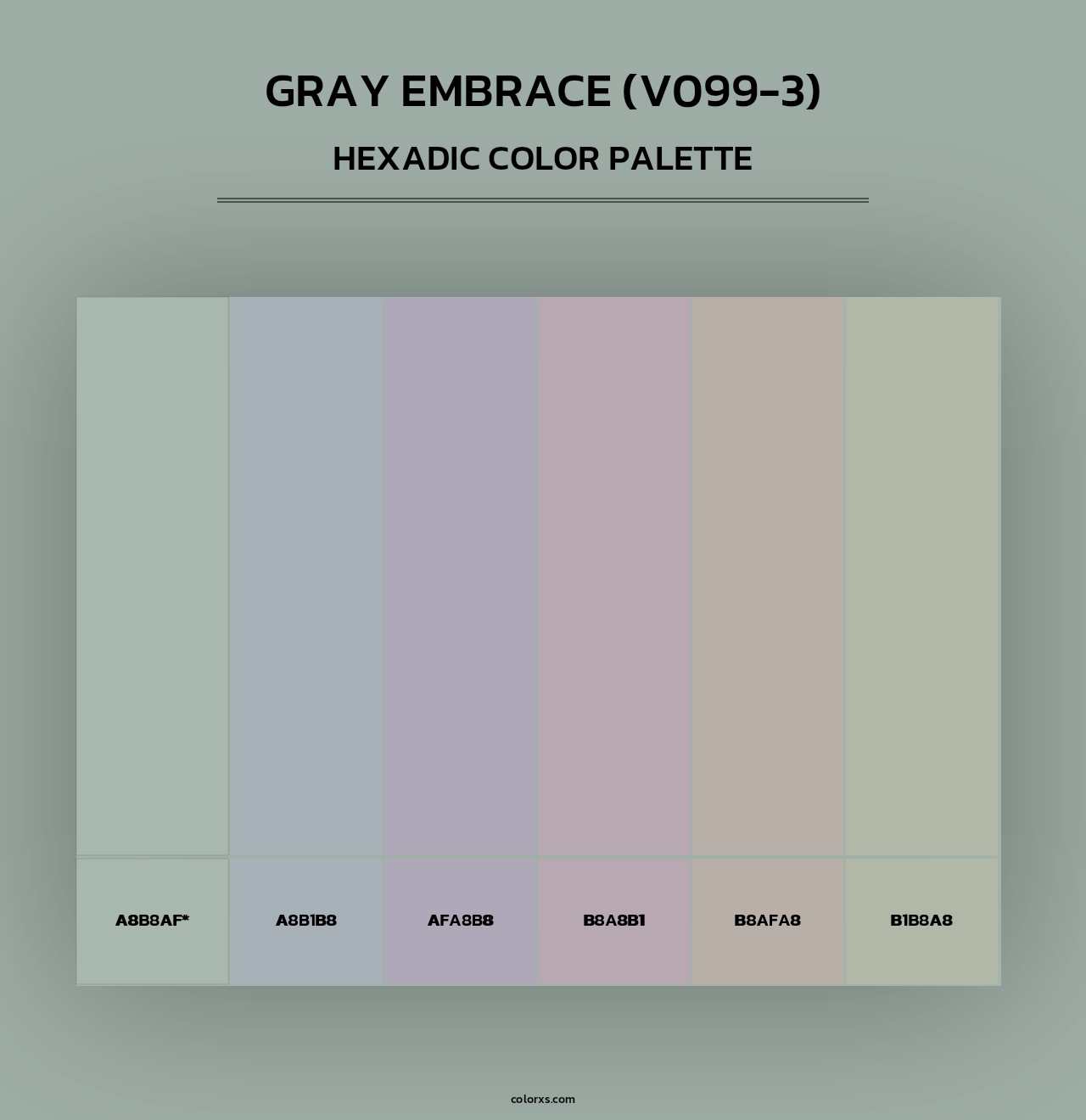 Gray Embrace (V099-3) - Hexadic Color Palette