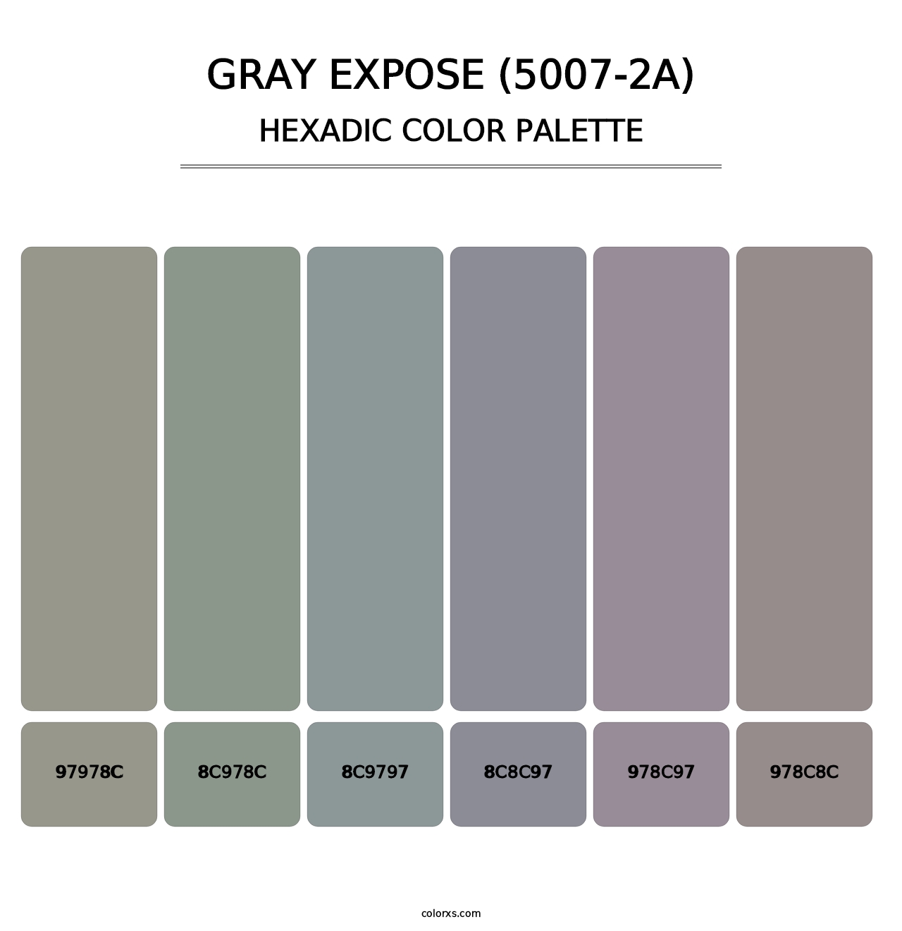 Gray Expose (5007-2A) - Hexadic Color Palette