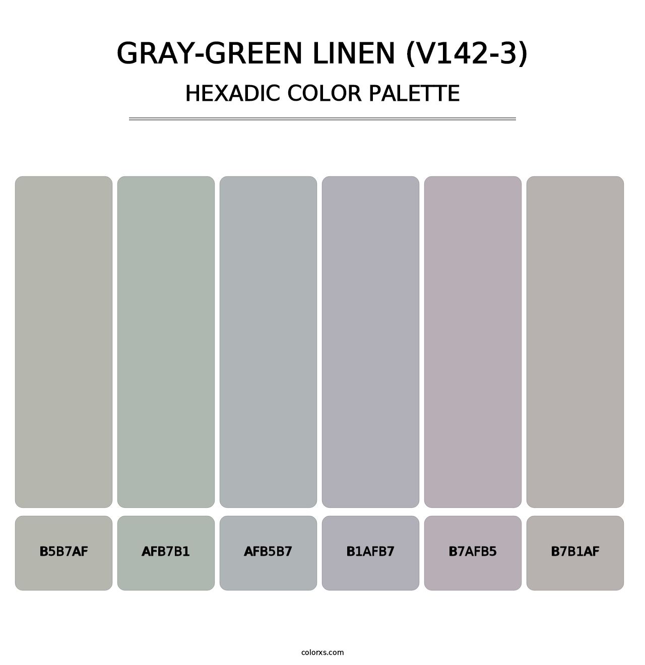 Gray-Green Linen (V142-3) - Hexadic Color Palette