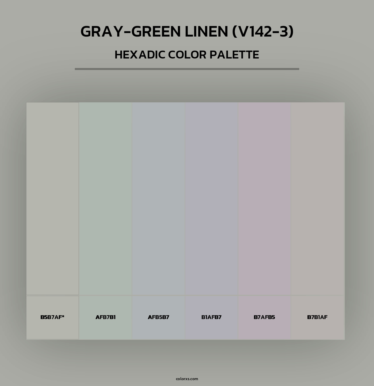 Gray-Green Linen (V142-3) - Hexadic Color Palette