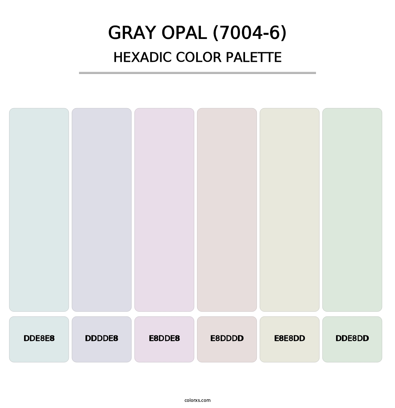 Gray Opal (7004-6) - Hexadic Color Palette