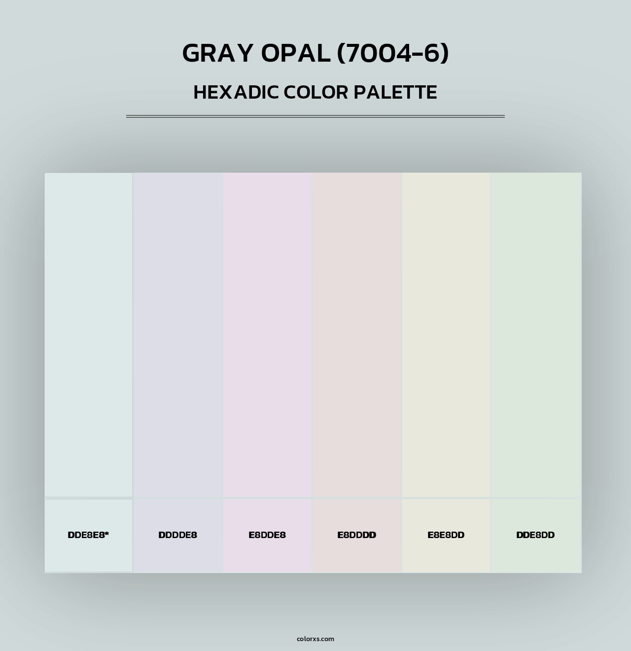 Gray Opal (7004-6) - Hexadic Color Palette
