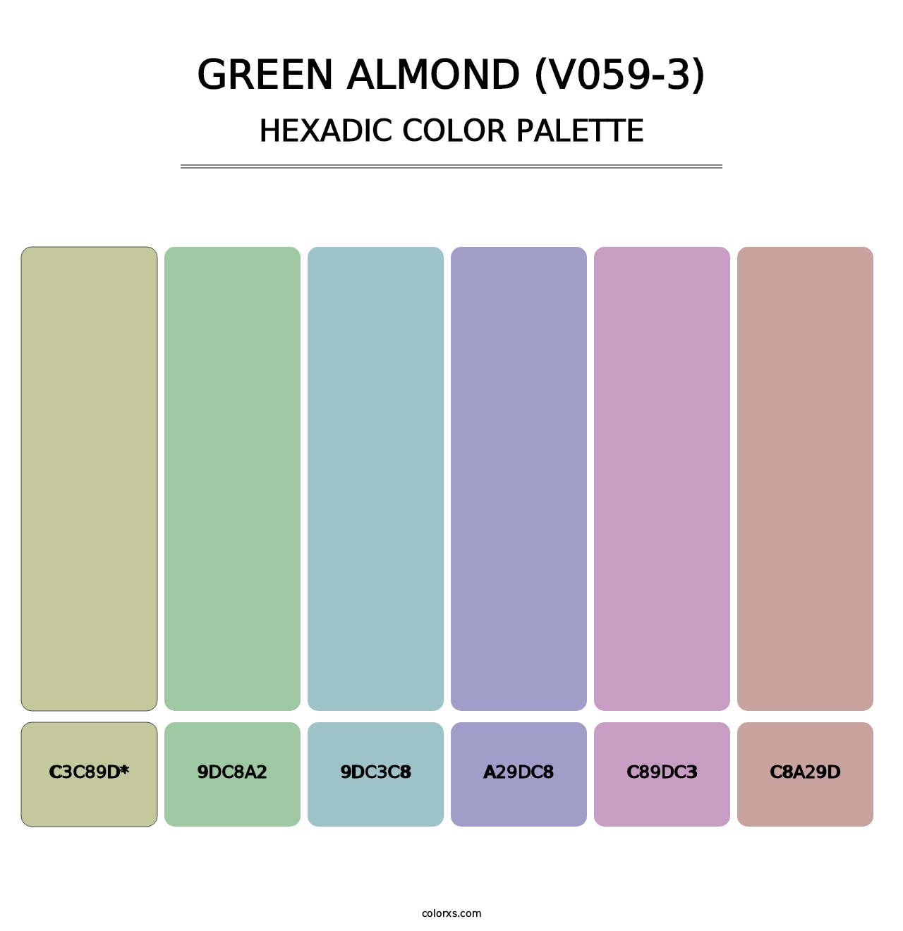 Green Almond (V059-3) - Hexadic Color Palette