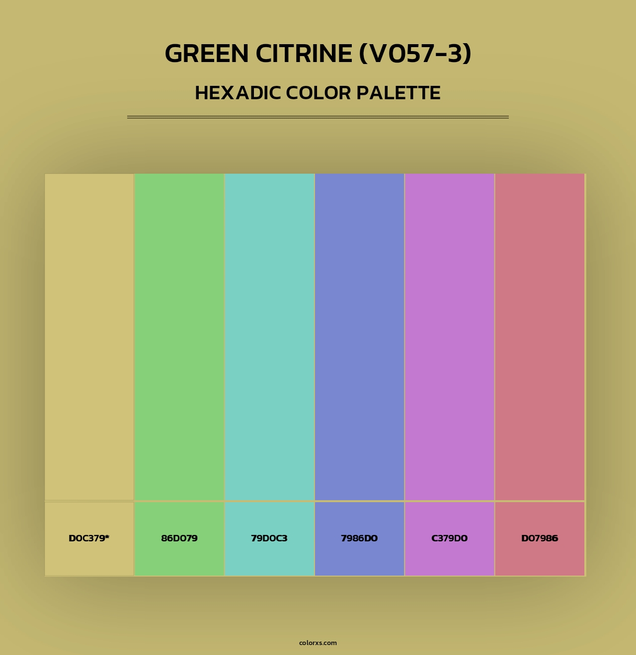 Green Citrine (V057-3) - Hexadic Color Palette