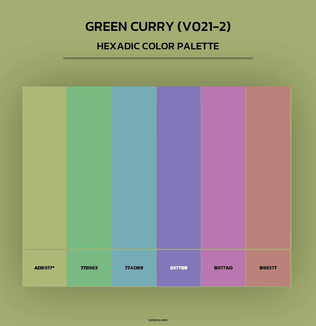 Green Curry (V021-2) - Hexadic Color Palette