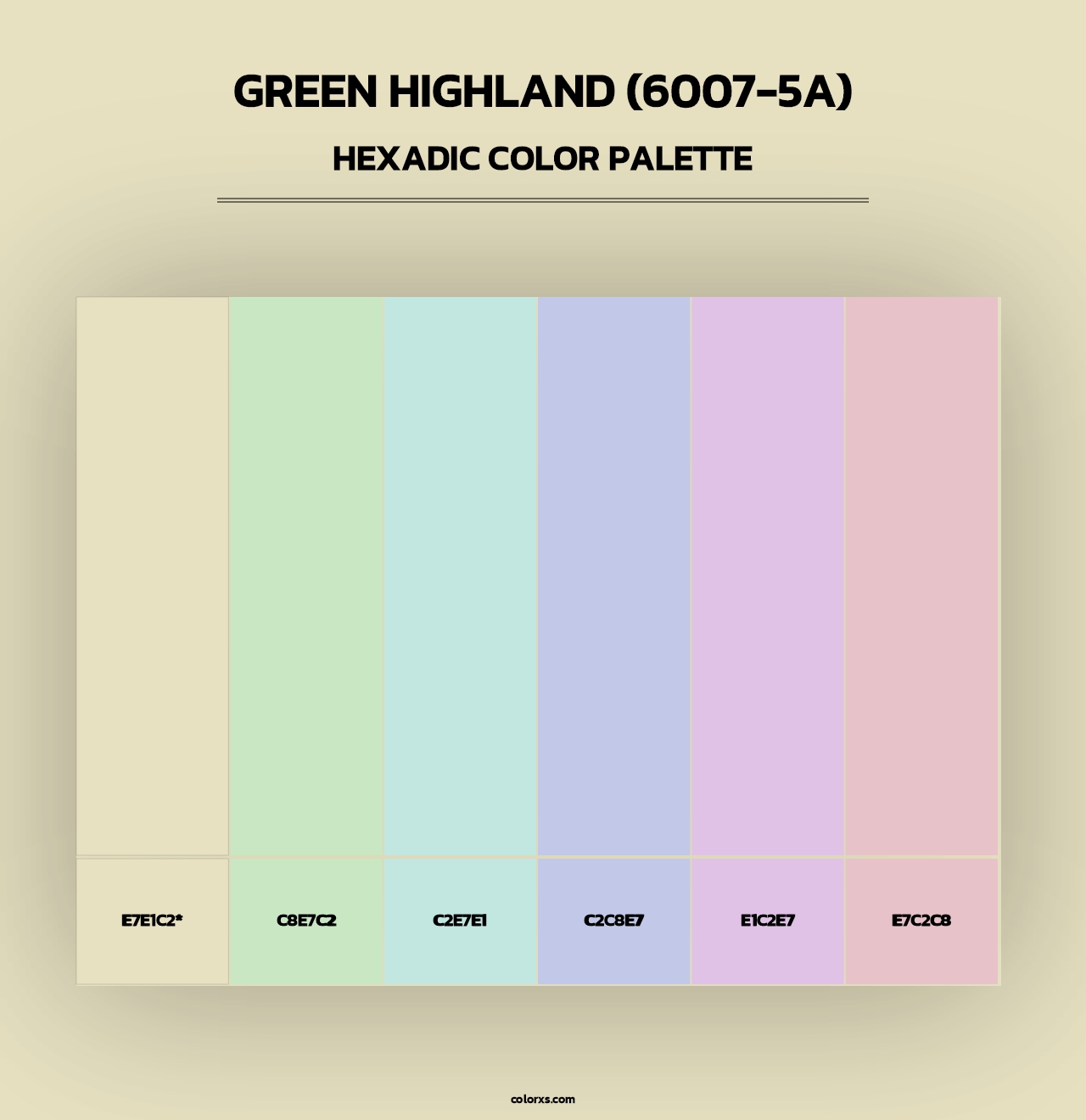 Green Highland (6007-5A) - Hexadic Color Palette