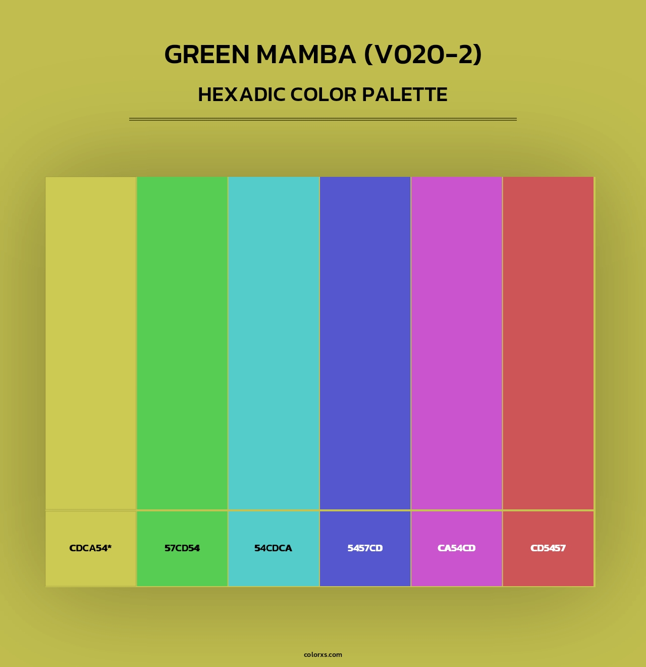 Green Mamba (V020-2) - Hexadic Color Palette