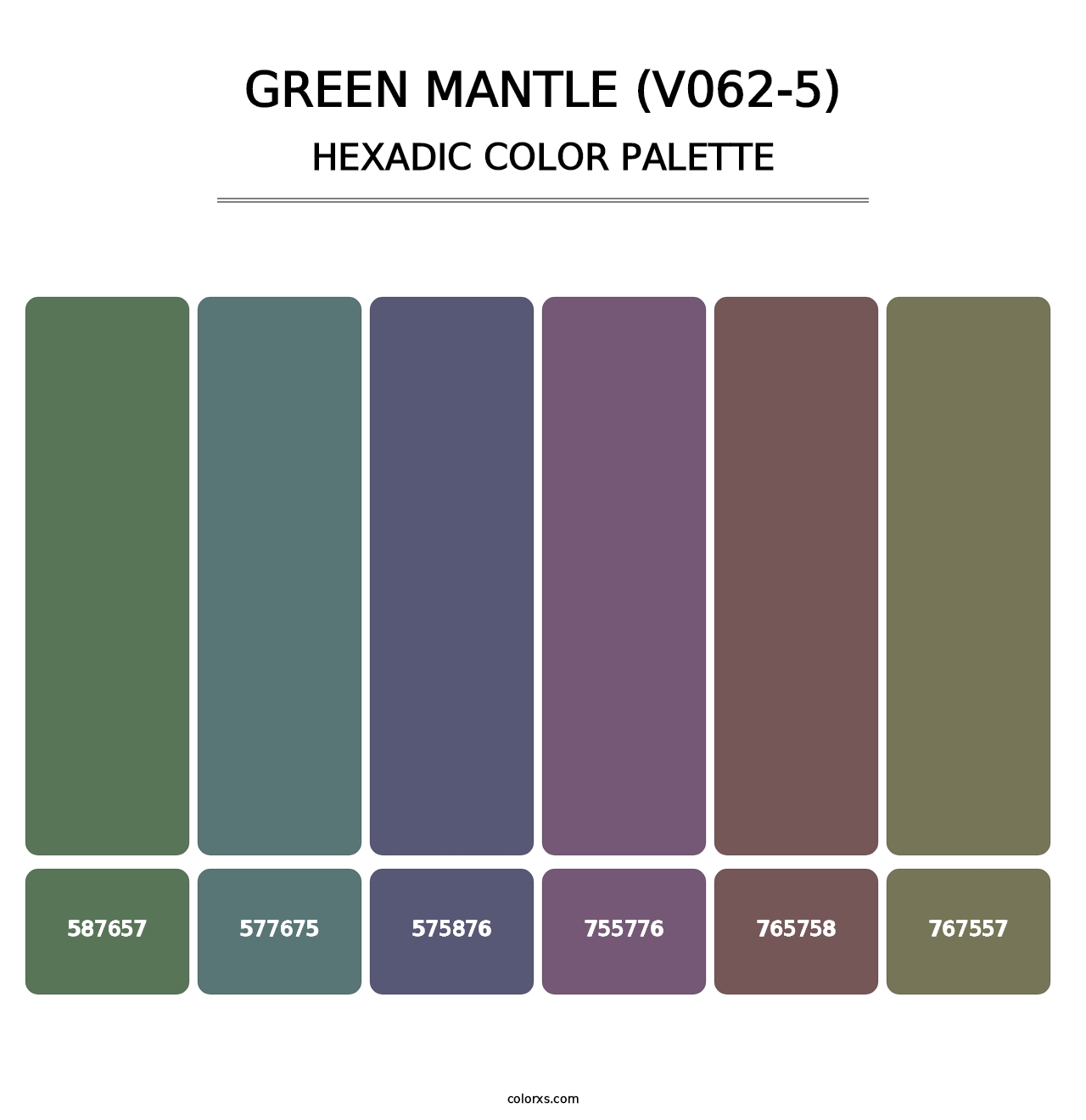 Green Mantle (V062-5) - Hexadic Color Palette