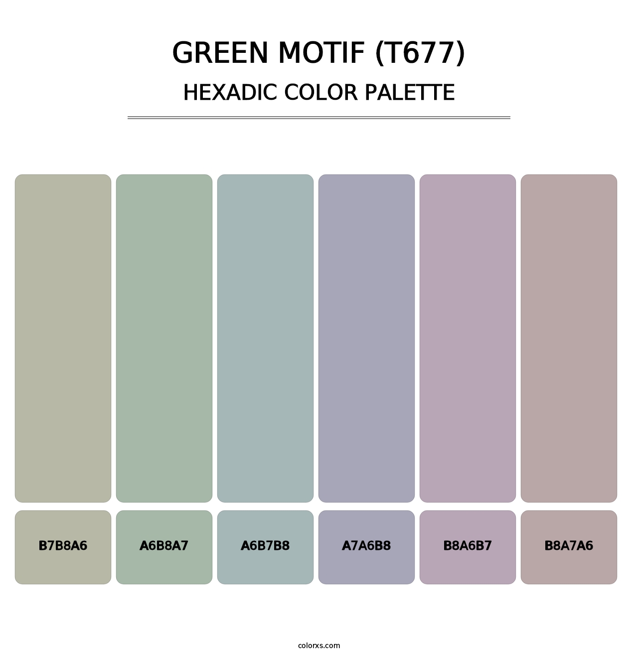 Green Motif (T677) - Hexadic Color Palette