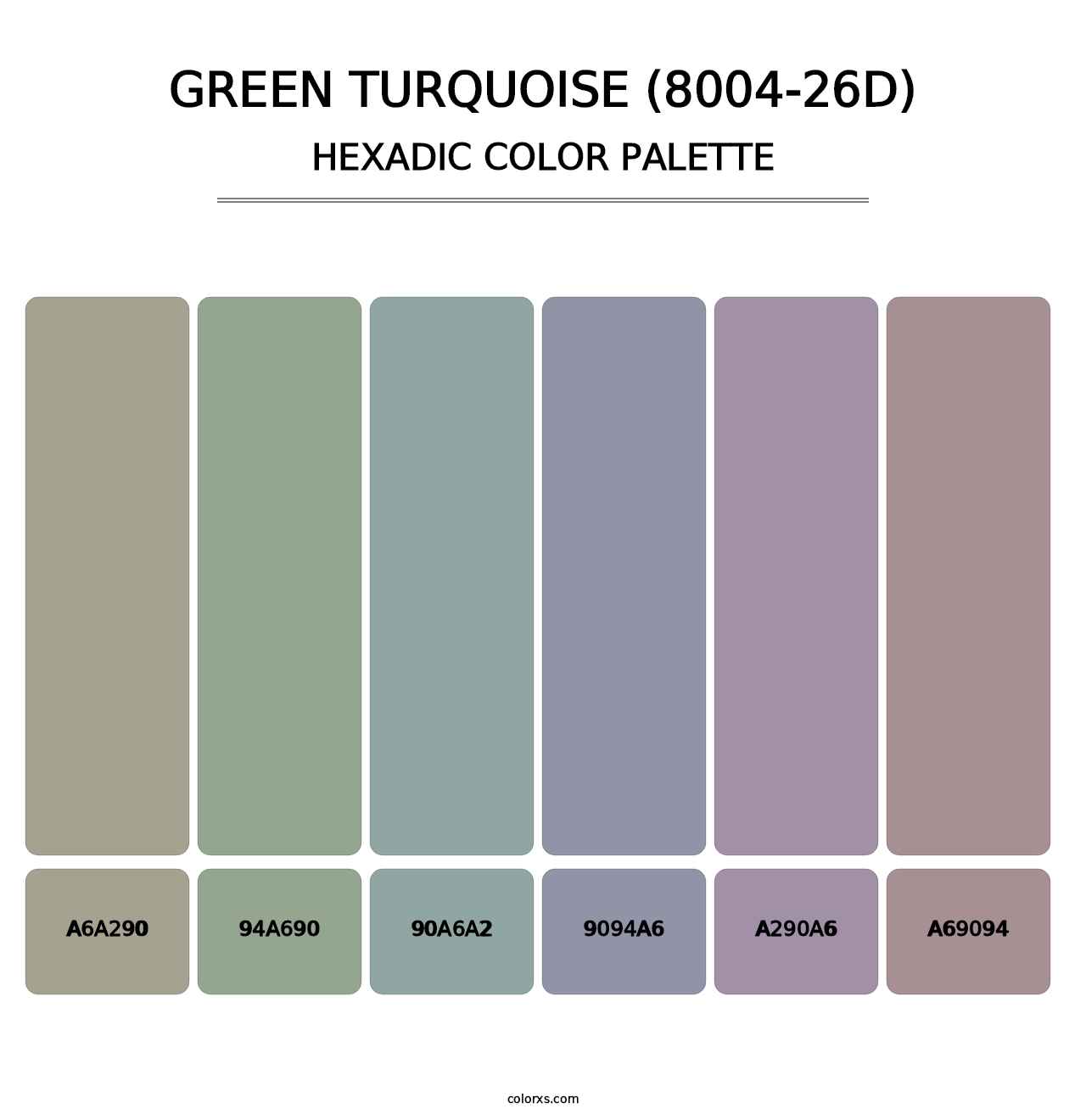Green Turquoise (8004-26D) - Hexadic Color Palette