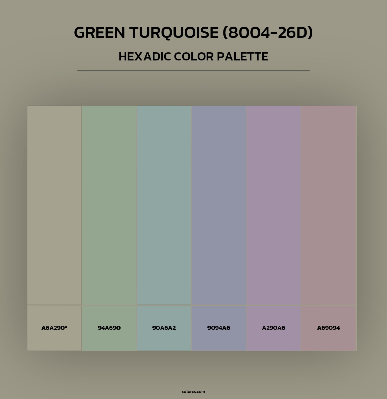 Green Turquoise (8004-26D) - Hexadic Color Palette