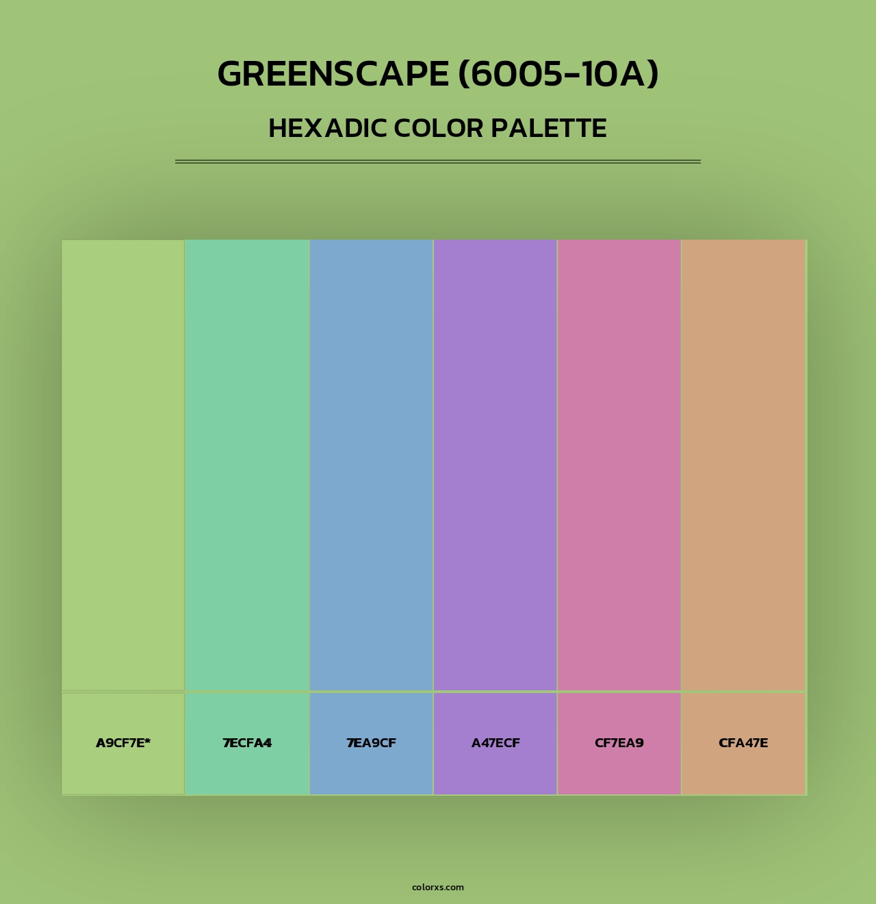 Greenscape (6005-10A) - Hexadic Color Palette