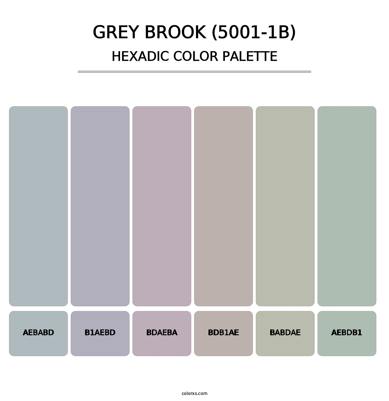 Grey Brook (5001-1B) - Hexadic Color Palette