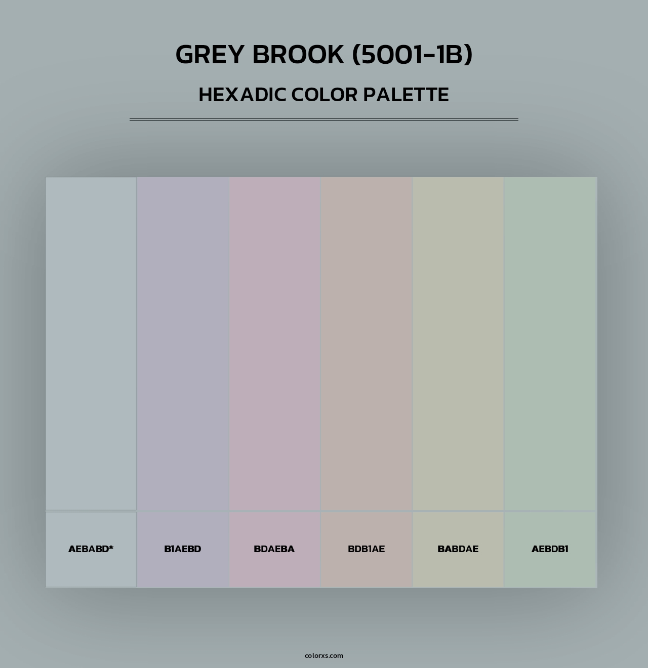 Grey Brook (5001-1B) - Hexadic Color Palette
