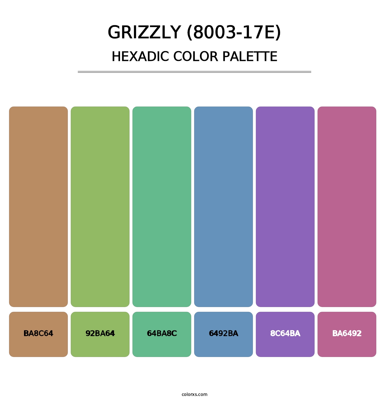 Grizzly (8003-17E) - Hexadic Color Palette