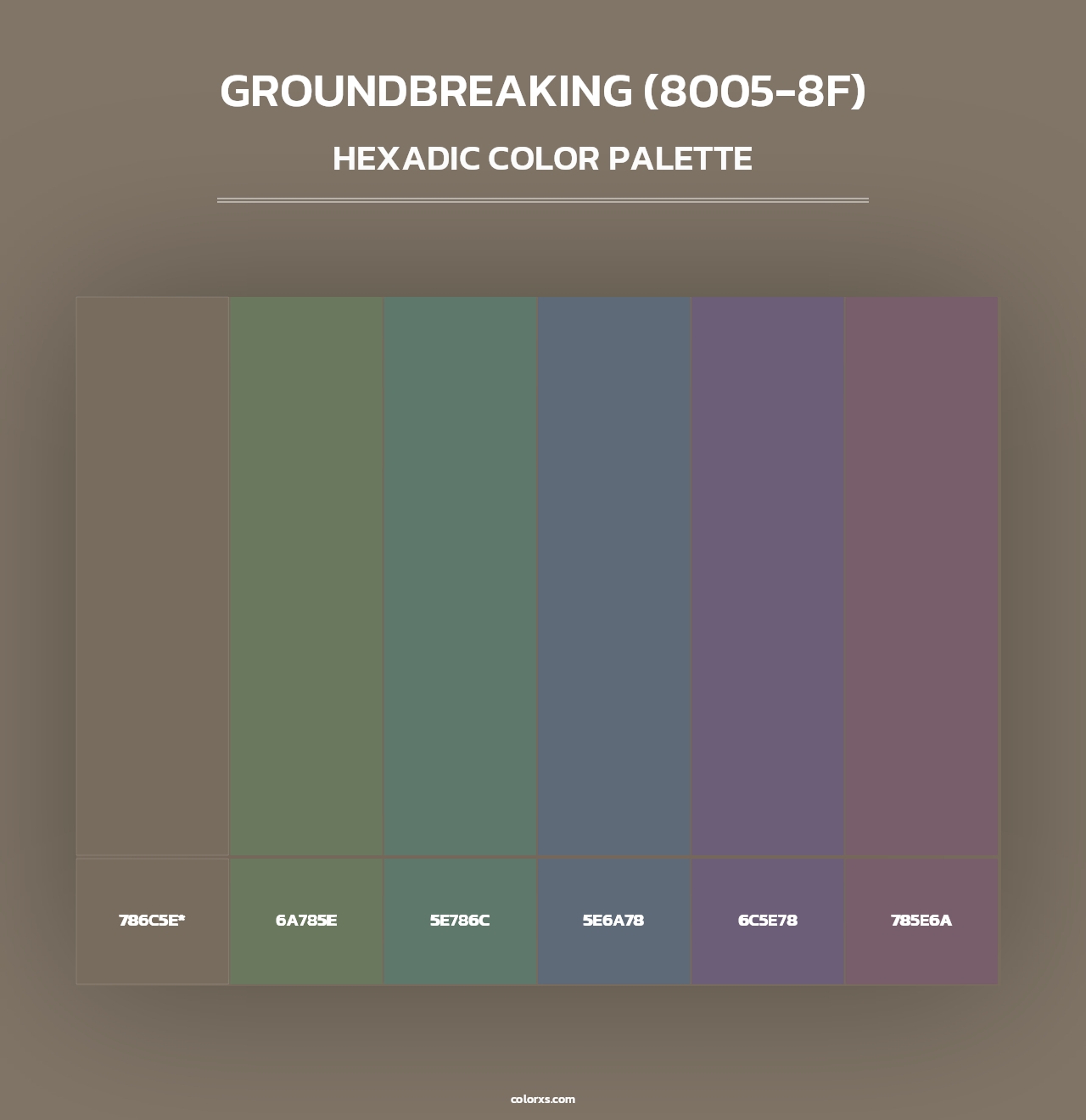 Groundbreaking (8005-8F) - Hexadic Color Palette