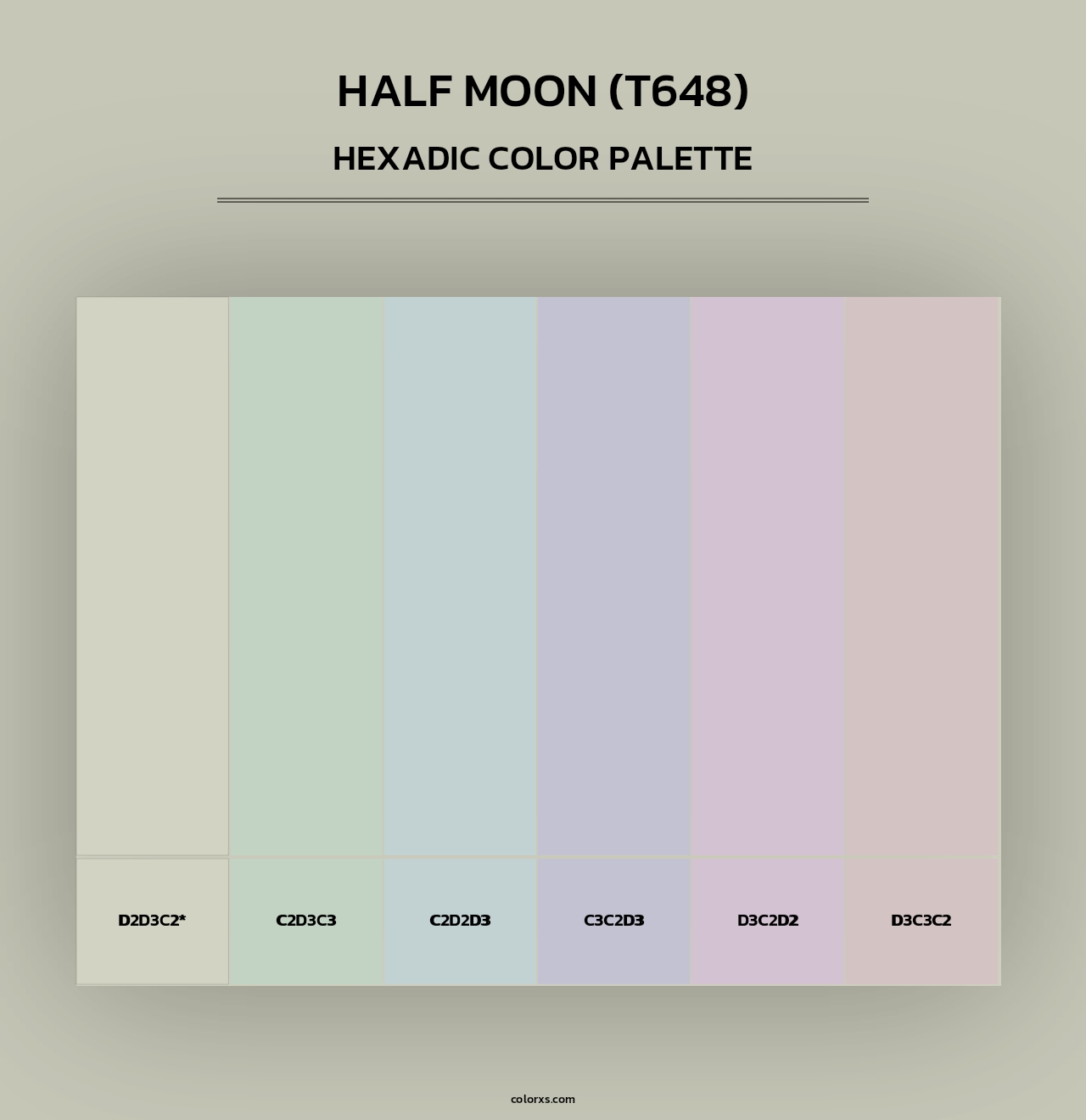 Half Moon (T648) - Hexadic Color Palette