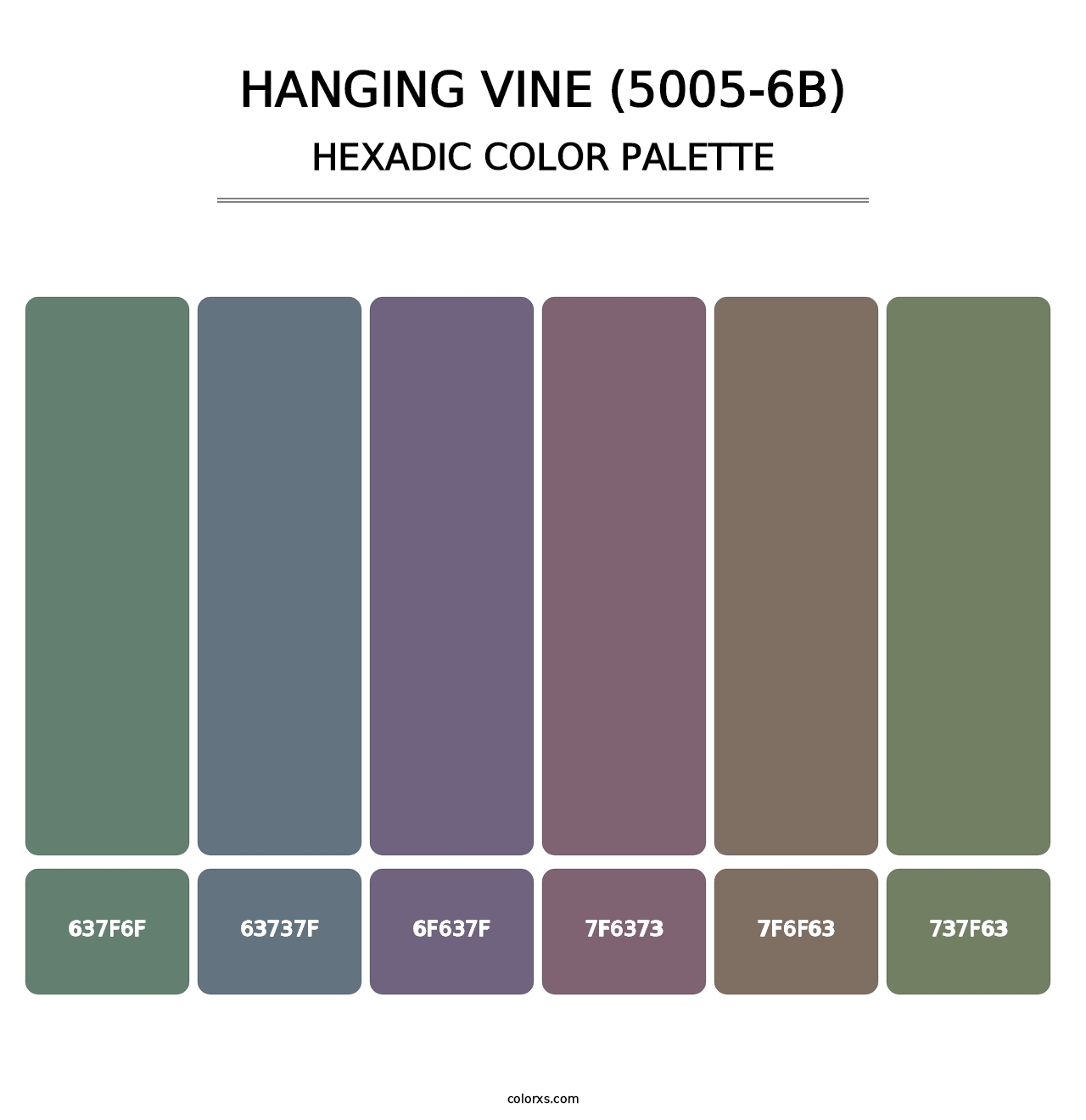 Hanging Vine (5005-6B) - Hexadic Color Palette