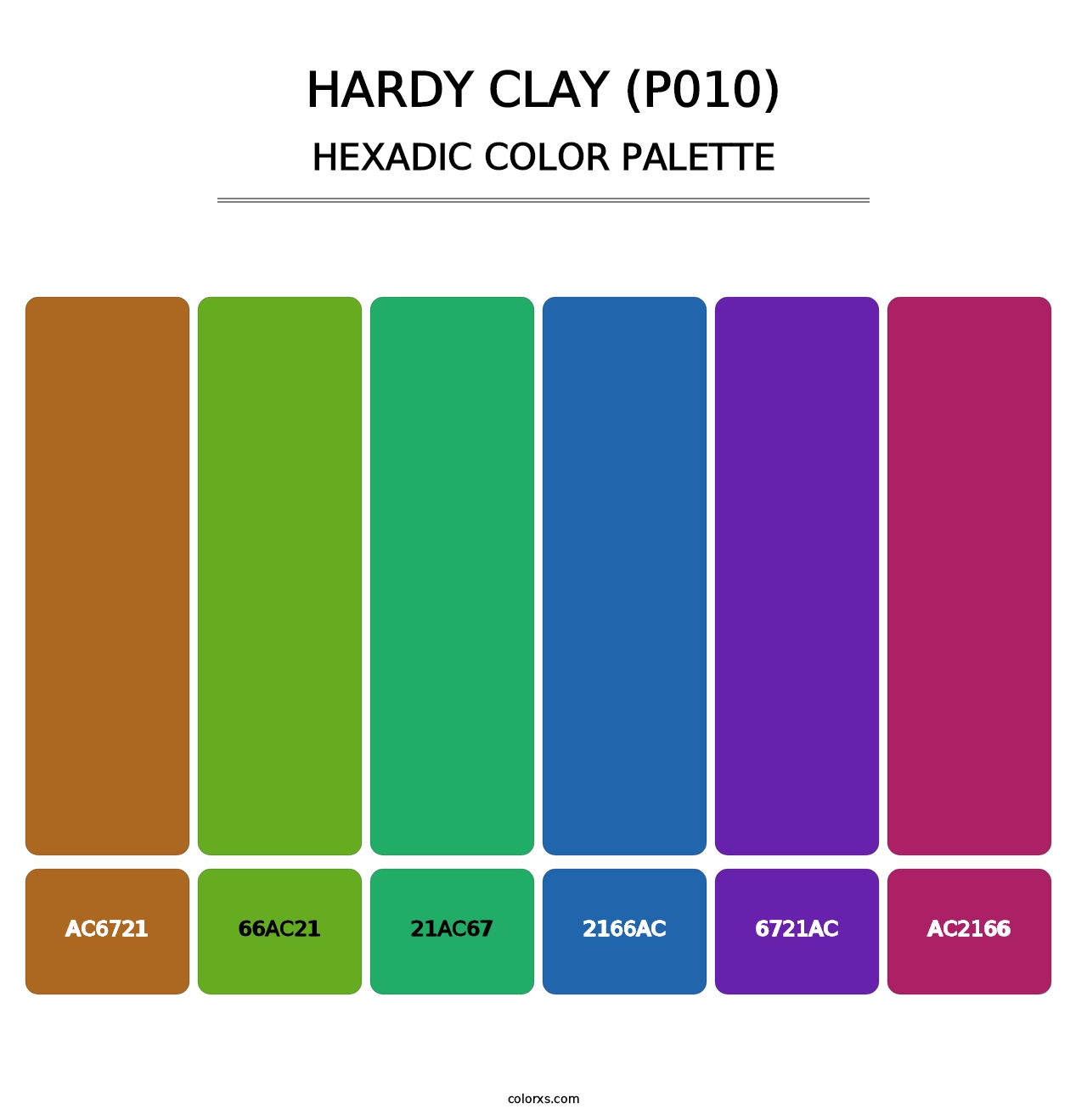 Hardy Clay (P010) - Hexadic Color Palette