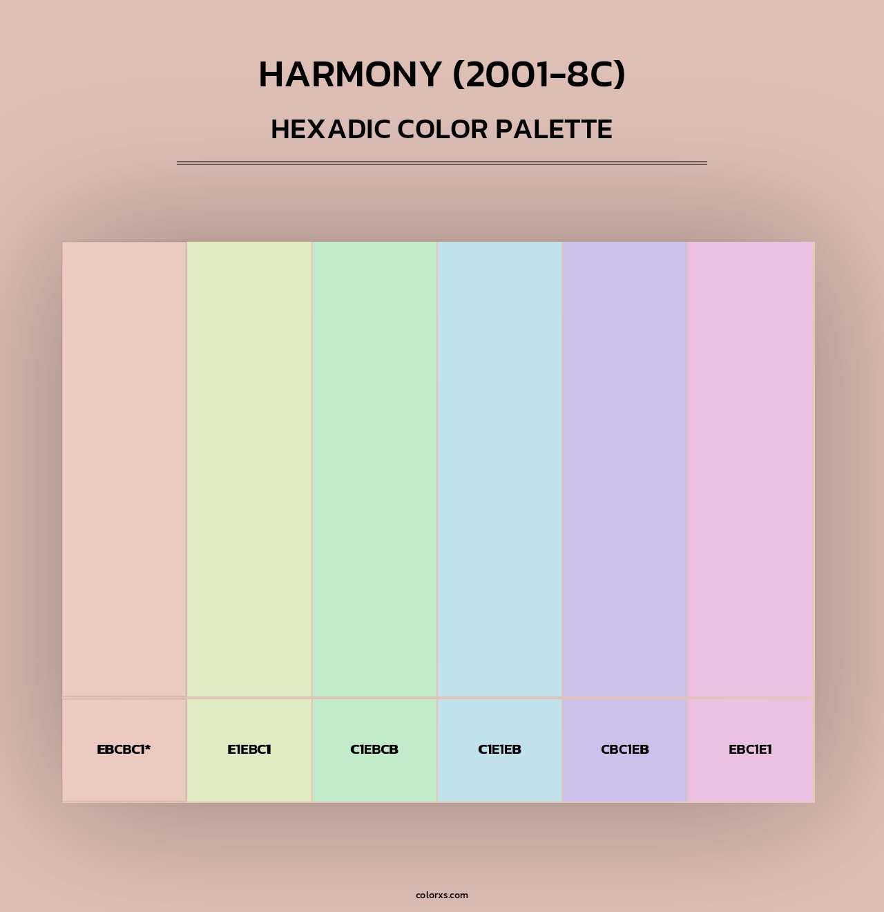 Harmony (2001-8C) - Hexadic Color Palette