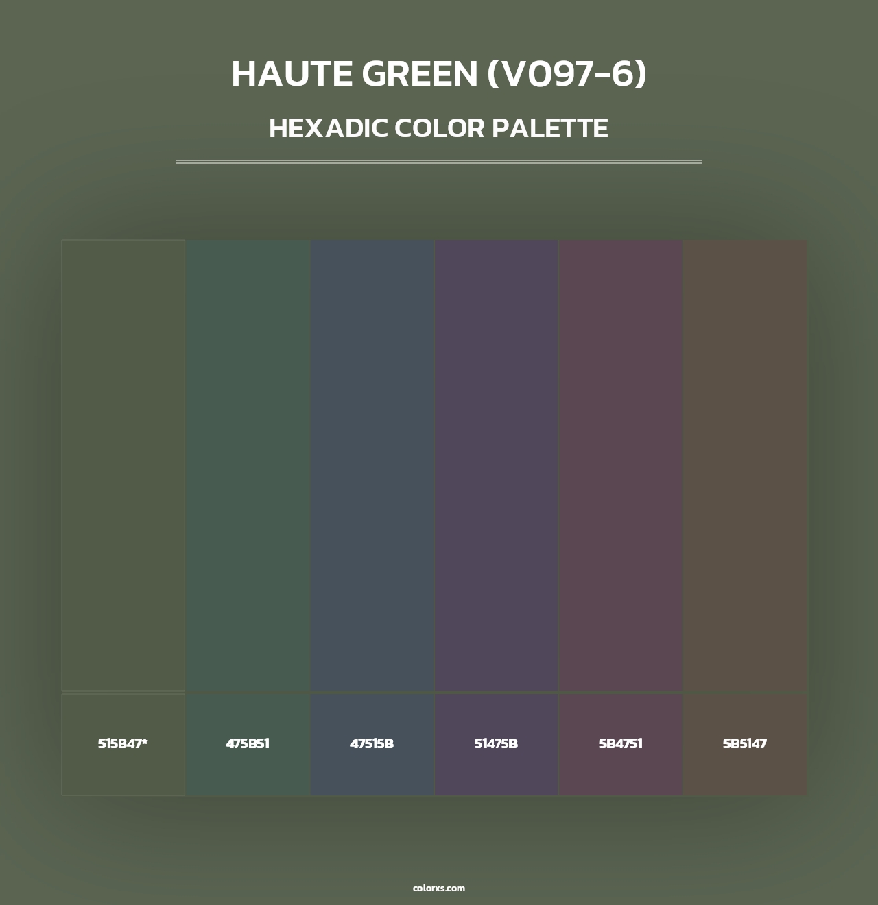 Haute Green (V097-6) - Hexadic Color Palette