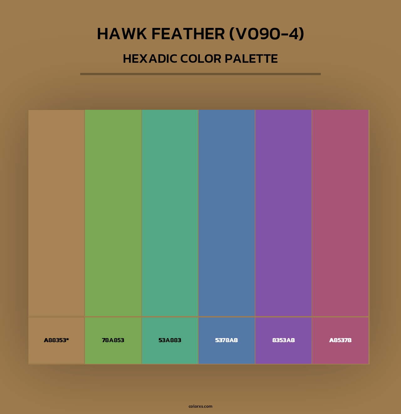 Hawk Feather (V090-4) - Hexadic Color Palette
