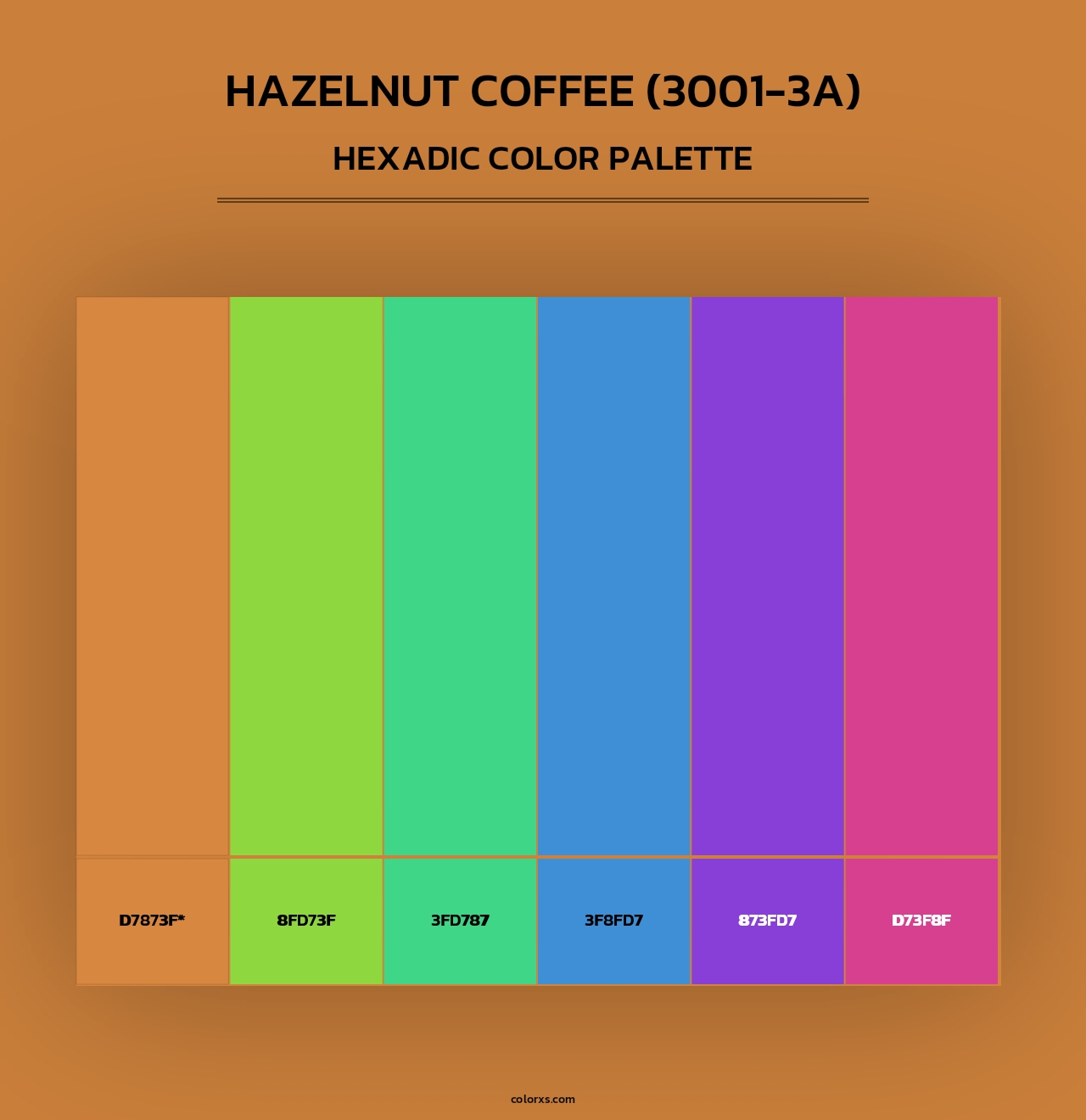 Hazelnut Coffee (3001-3A) - Hexadic Color Palette