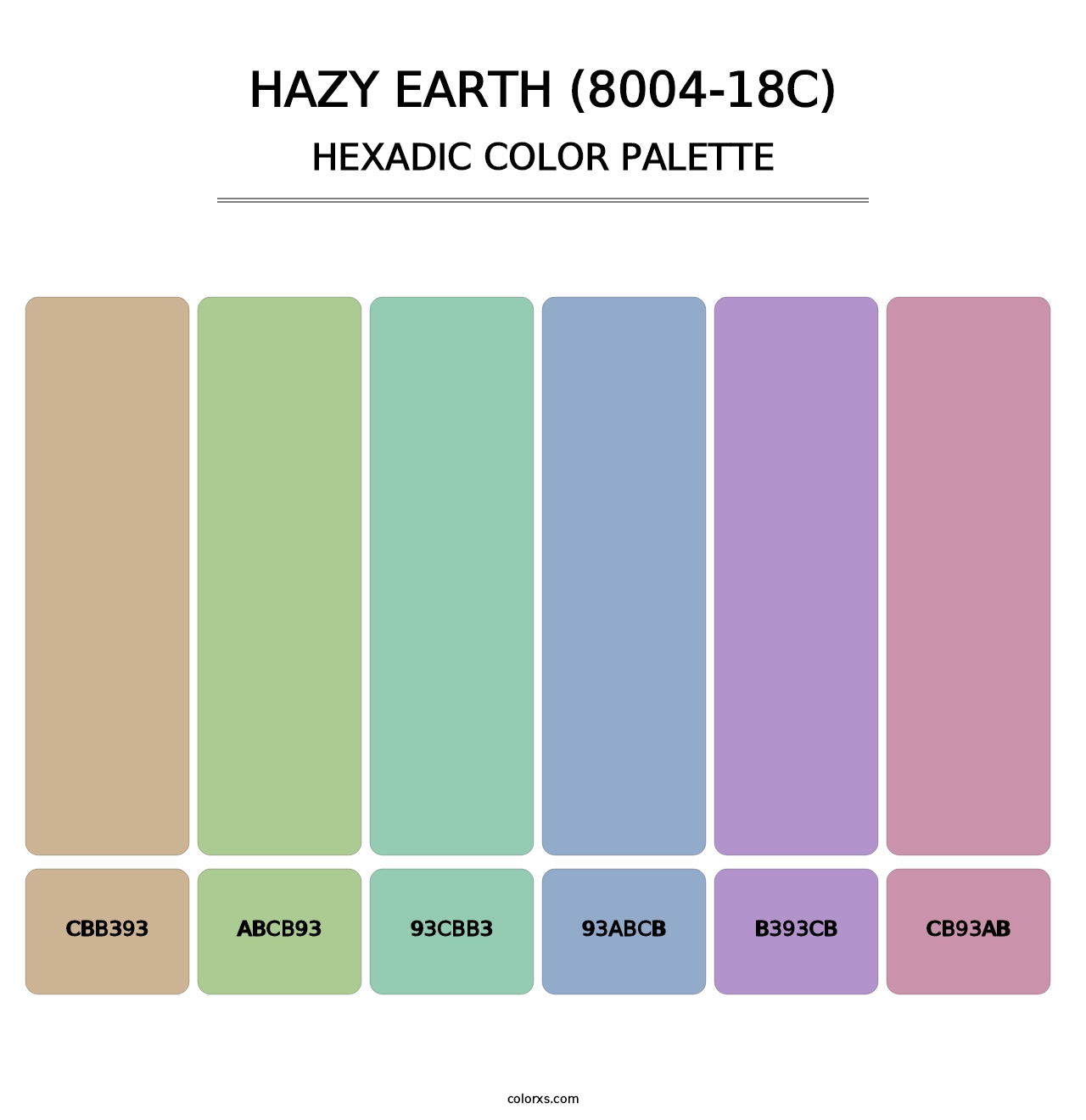 Hazy Earth (8004-18C) - Hexadic Color Palette
