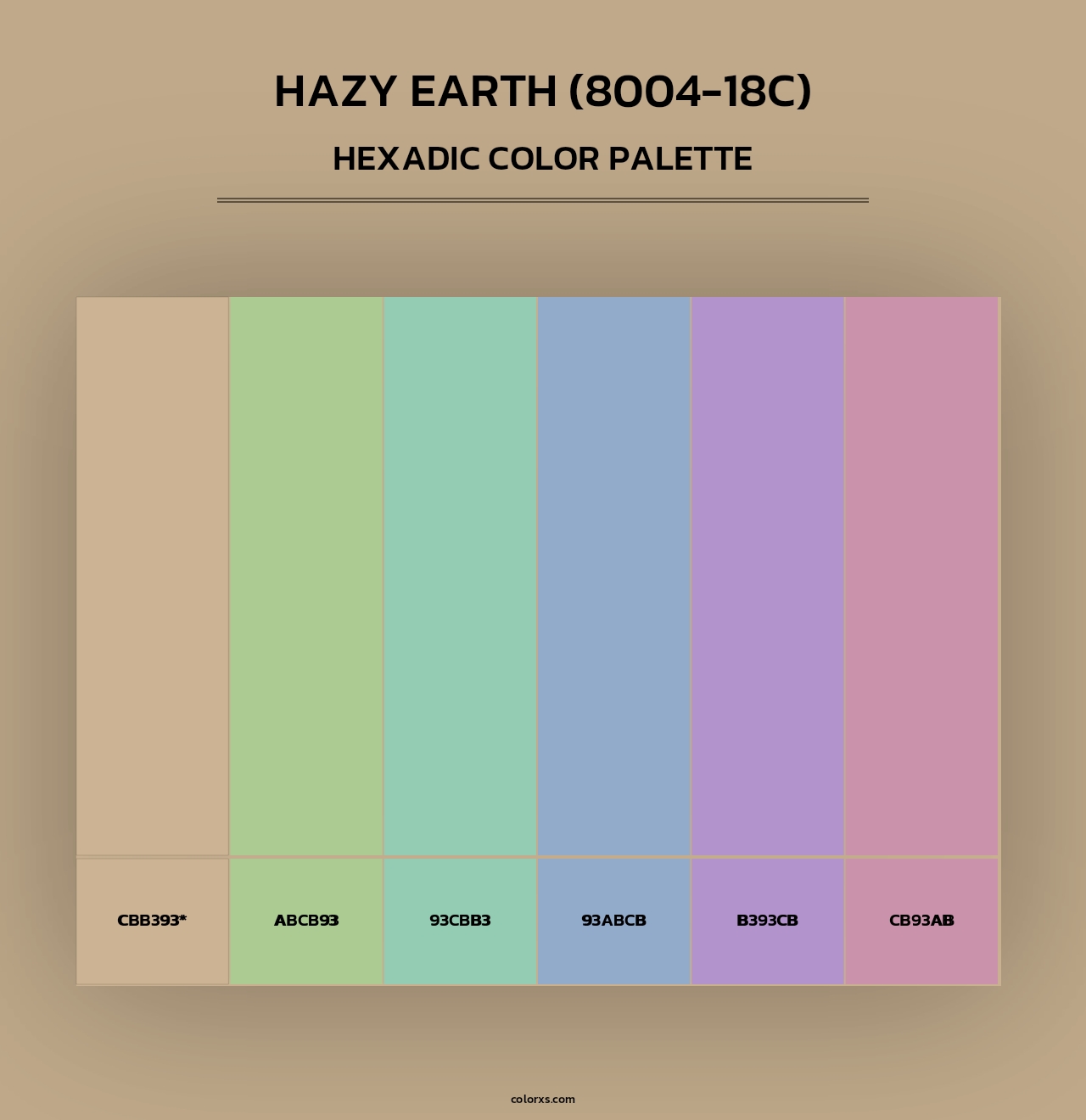 Hazy Earth (8004-18C) - Hexadic Color Palette