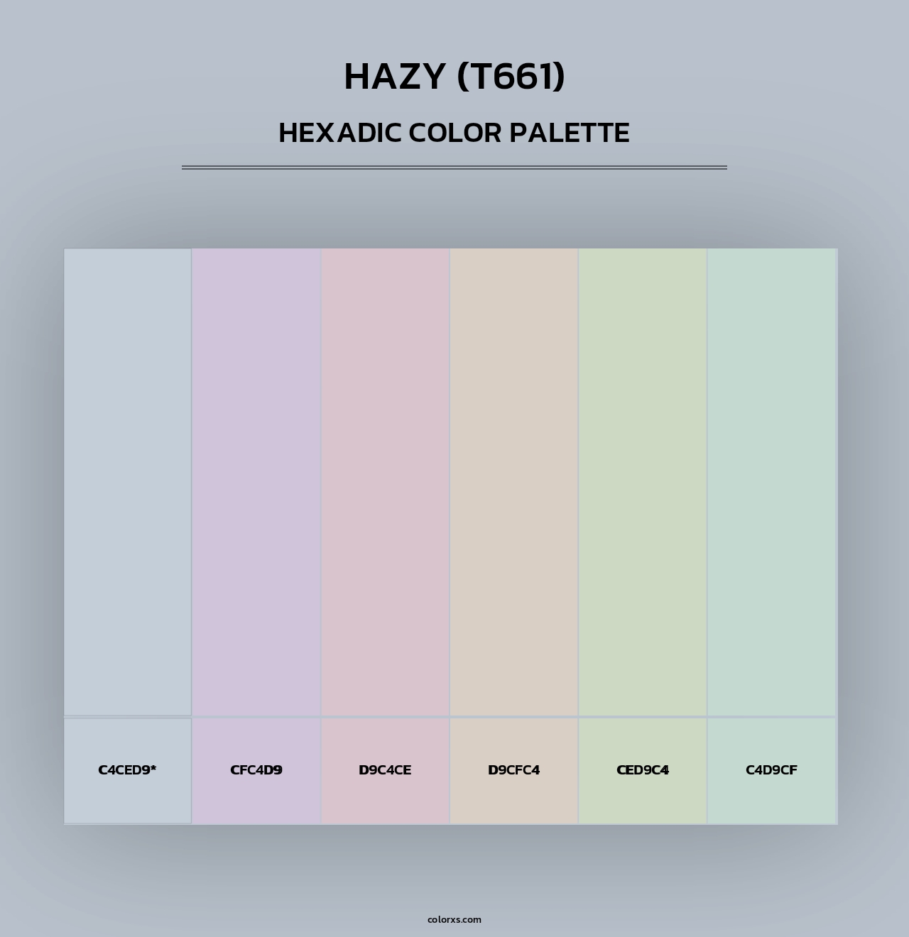Hazy (T661) - Hexadic Color Palette