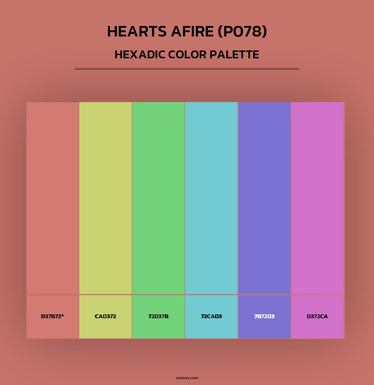 Hearts Afire (P078) - Hexadic Color Palette