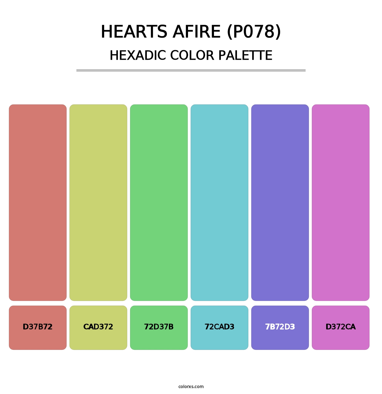 Hearts Afire (P078) - Hexadic Color Palette