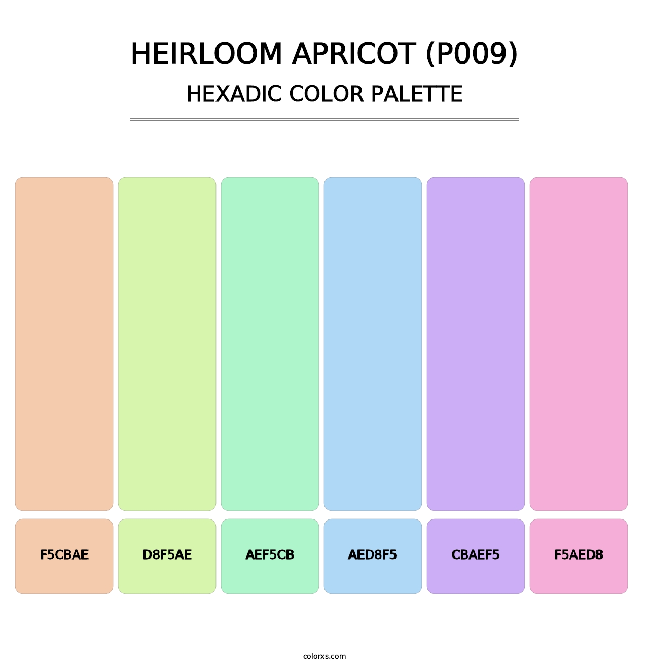 Heirloom Apricot (P009) - Hexadic Color Palette